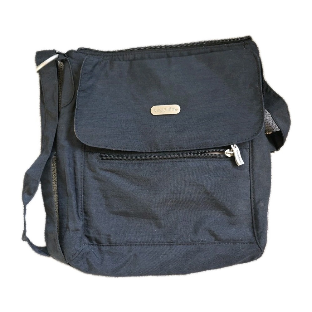 Baggallini Crossbody Bag Black Lightweight Everyday‎ Travel Shoulder Purse READ